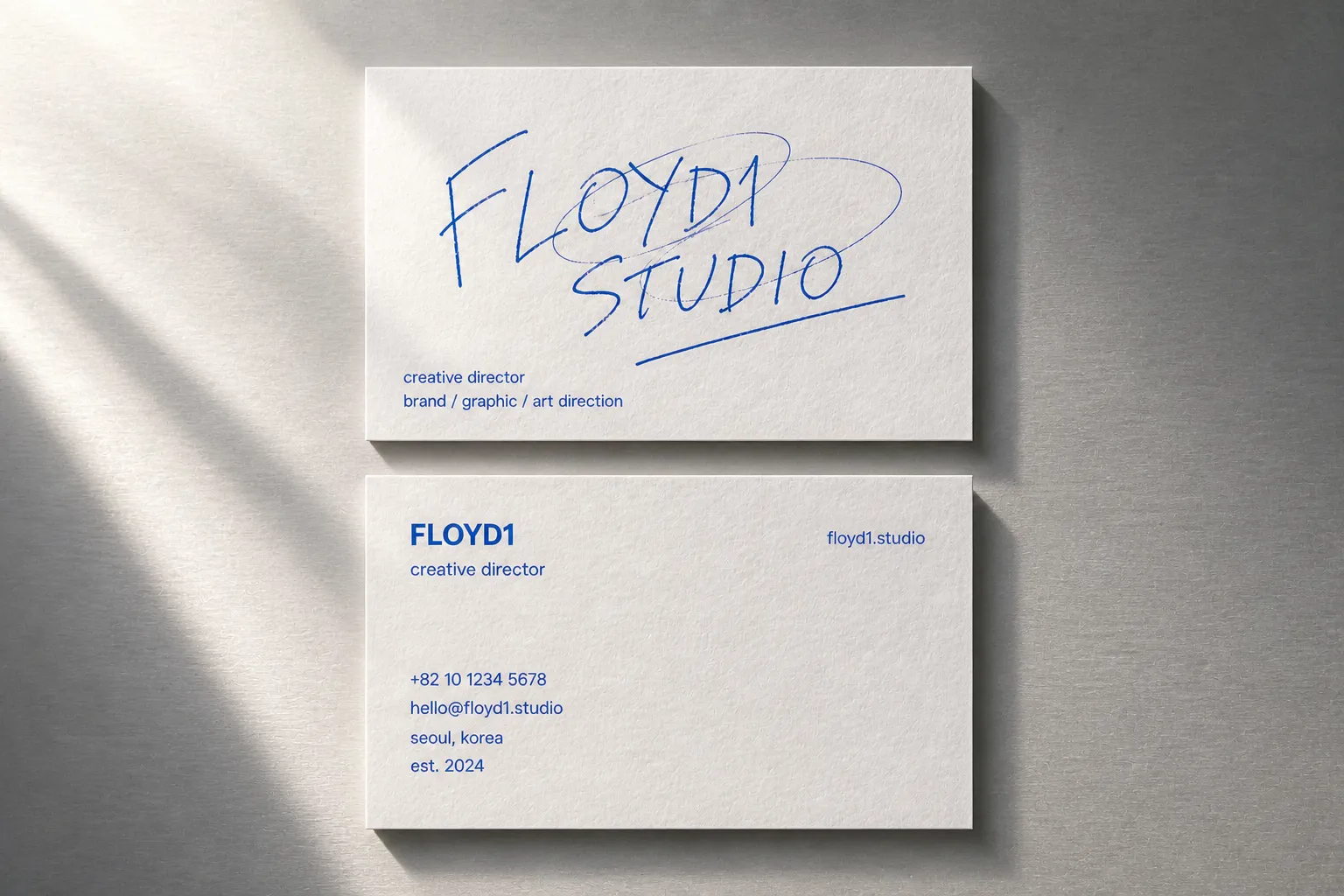 FLOYD1 Studio (블루) 명함 디자인